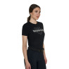 Damen-T-Shirt Elegant aus Baumwolle - Schwarz