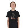 Mädchen-T-Shirt Time to Blossom aus Baumwolle - Schwarz
