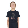Mädchen-T-Shirt Time to Blossom aus Baumwolle - Marine