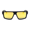 Polarisierte Sportsonnenbrille Modell Sunniva - Mattschwarz / Gold Revo