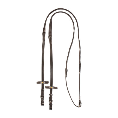 Magna-Zügel aus Leder mit gummiertem Grip