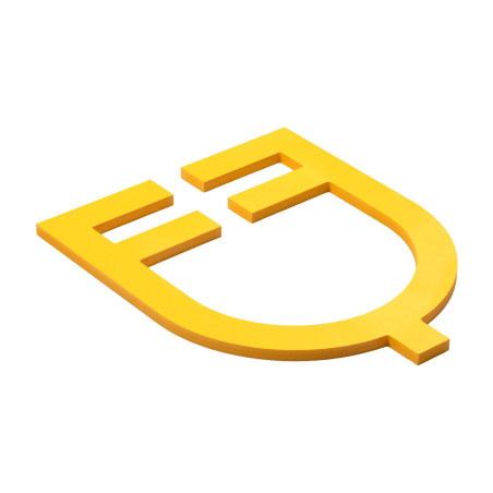 Equestro-Logo, wandmontiert, vorgestanzt