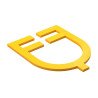 Equestro-Logo, wandmontiert, vorgestanzt - Gelb