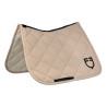 Dressurschabracke Equestro mit Monogrammprint - Oxford hellbraun / schwarz