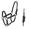 Equestro x FISE Halfter, doppelt und verstellbar - Schwarz