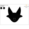 Equestro Fliegenhaube mit Monogrammprint - Schwarz / schwarz