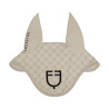 Equestro Fliegenhaube mit Monogrammprint - Oxford hellbraun / schwarz