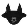 Equestro-Haube aus technischem Stoff mit Strass-Logo - Schwarz / schwarz