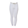 Damen-Slim-Fit-Reithose Equestro Ridertechnology mit verschweißten Nähten - Weiß