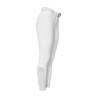 Damen-Slim-Fit-Reithose Equestro Ridertechnology Full Grip - Weiß