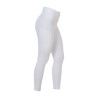 Damen-Leggings Equestro Ridertechnology High-Waist Full-Grip - Weiß