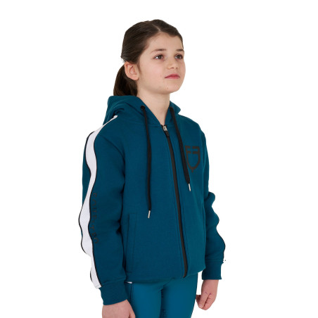 Mädchen-Hoodie aus Baumwolle mit Kapuze und Frontreißverschluss