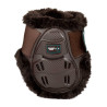 Fetlockschoner Skeleton Dynamic Zone mit synthetischem Lammfell - Dunkelbraun