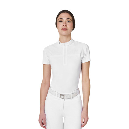 Damen-Turnierpoloshirt Equestro Ridertechnology aus perforiertem Gewebe