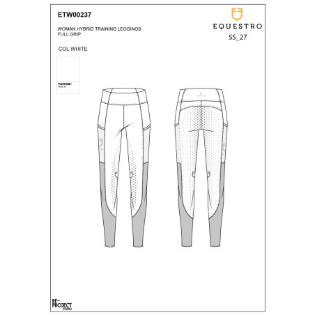 Damen-Leggings mit Vollgrip und perforierten Einsätzen