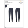 Damen-Leggings mit Vollgrip und perforierten Einsätzen - Marineblazer