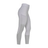 Damen-Leggings mit Vollgrip und perforierten Einsätzen - Hafennebel
