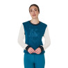 Damen-Sweatshirt EQ mit Rundhalsausschnitt - Korallenblau / Antikweiß
