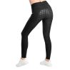 MOVeronica Golden Quartz Crystaltape Reithose mit Handy taschen Nougatbraun V/F Montar - Schwarz