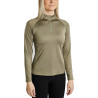MoErica langärmliges Winter-Poloshirt mit Viertelreißverschluss Dusty Rose Montar - Staubgrün