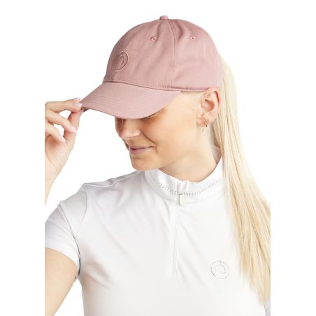 MoBea Baumwollkappe mit Ton-in-Ton Logo-Stickerei Blush Montar