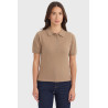 Damen-Polo-Pullover Harcour Cherry - Mokka