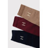 Carly Socken x3 Harcour - Weinrebe / Marineblau / Fischgrat