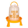 Kunststofftränke mit Ladies-Motiv - Orange / Weiß