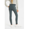 Kinder-Thermo-Reitleggings Horze Dea mit Vollbesatz-Grip - Balsamgrün