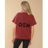 T-Shirt GEM Eclair - Bordeaux / schwarzes Logo