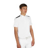Herren-Polo Turnier Slim Fit Kurzarm Equestro - Weiß
