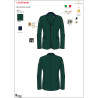 Herren Turnierjacke drei Knöpfe Equestro X Fise 100 - Tiefes Salbei-Grün / blau-grüner Wald