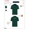 Damen-Poloshirt Training drei Knöpfe Equestro X Fise 100 - Tiefes Salbei-Grün / blau-grüner Wald