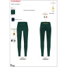 Damen-Leggings Slim Fit Full Grip Equestro X Fise 100 - Tiefes Salbei-Grün / blau-grüner Wald