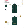 Damen-Weste Slim Fit Equestro X Fise 100 - Tiefes Salbei-Grün / blau-grüner Wald