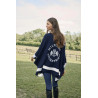 Gestrickter Poncho mit Streifen Tommy Hilfiger Equestrian Verschluss - Wüstenhimmel
