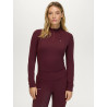 Cady Damen 1/4-Zip Trainingsshirt mit Strass Tommy Hilfiger Equestrian - Tiefes Burgunderrot