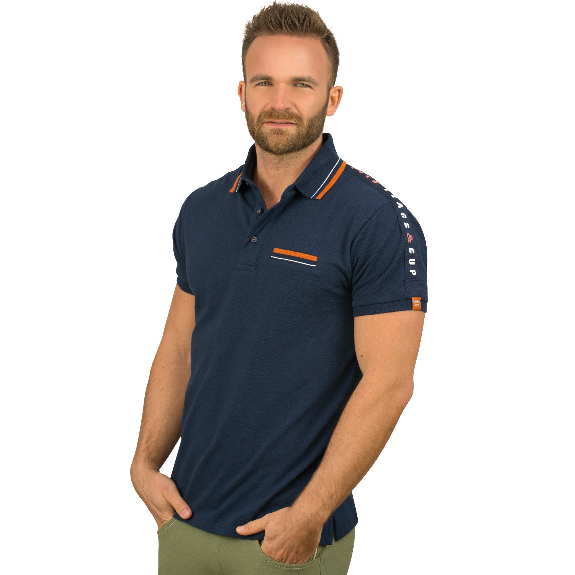 Herren-Poloshirt Calango Flags & Cup Marineblau Herren-Poloshirt Calango Flags & Cup Marineblau