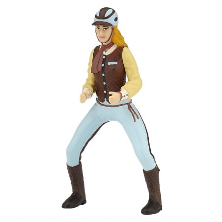 Blaue Fashion-Reiterin-Figur Papo