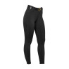 Mädchen-Leggings mit hohem Bund, Full-Grip, mit Gürtelschlaufen Equestro Kinder - Schwarz