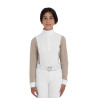 Turniershirt Mädchen mit Equestro-Lochmuster Kinder - Kopfsteinpflaster