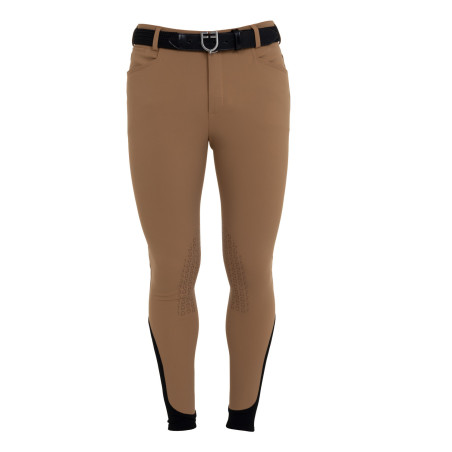 Herren-Slim-Fit-Reithose mit Kniebesatz Grip Equestro