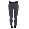 Herren-Slim-Fit-Reithose mit Kniebesatz Grip Equestro - Asphalt