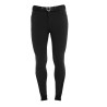 Herren-Slim-Fit-Reithose mit Kniebesatz Grip Equestro - Schwarz