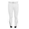 Herren-Slim-Fit-Reithose mit Kniebesatz Grip Equestro - Weiß