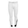 Herrenreithose Slim Fit Full Grip Equestro Herren - Weiß