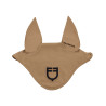 Fliegenhaube aus technischem Stoff mit kontrastierendem Equestro-Logo - Tabakbraun / Schwarz