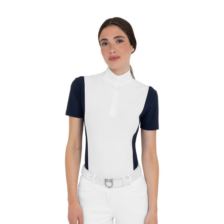 Damen-Wettkampf-Poloshirt kurzarm mit Mesh-Einsätzen Equestro