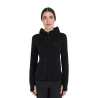 Damen-Fleecejacke mit Reißverschluss Equestro - Schwarz