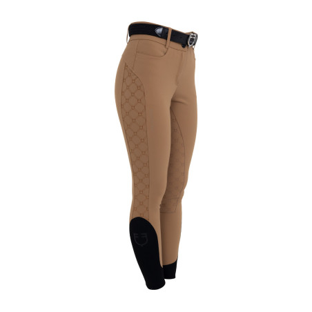 Damenreithose mit hoher Taille, Vollgrip, Equestro Monogramm Damen